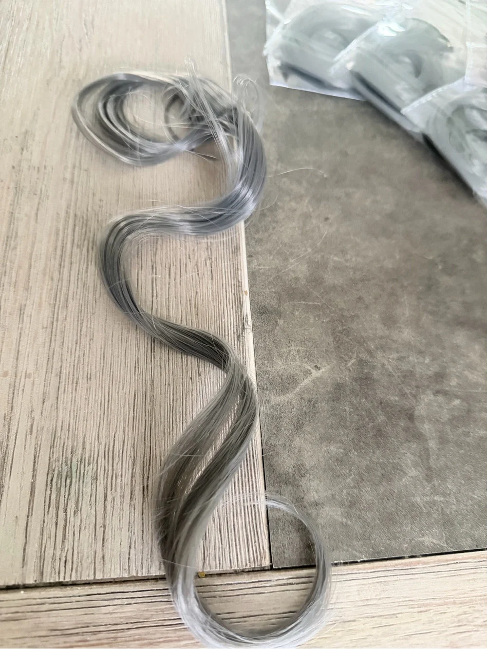 LAVENDER GREY HIGHLIGHTS 10 CLIP-IN HAIR EXTENSIONS